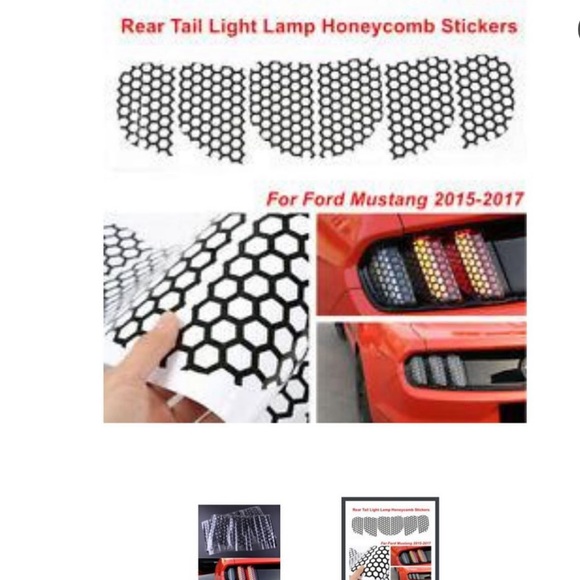 Honeycomb rear taillight wrap for mustang - Picture 2 of 2